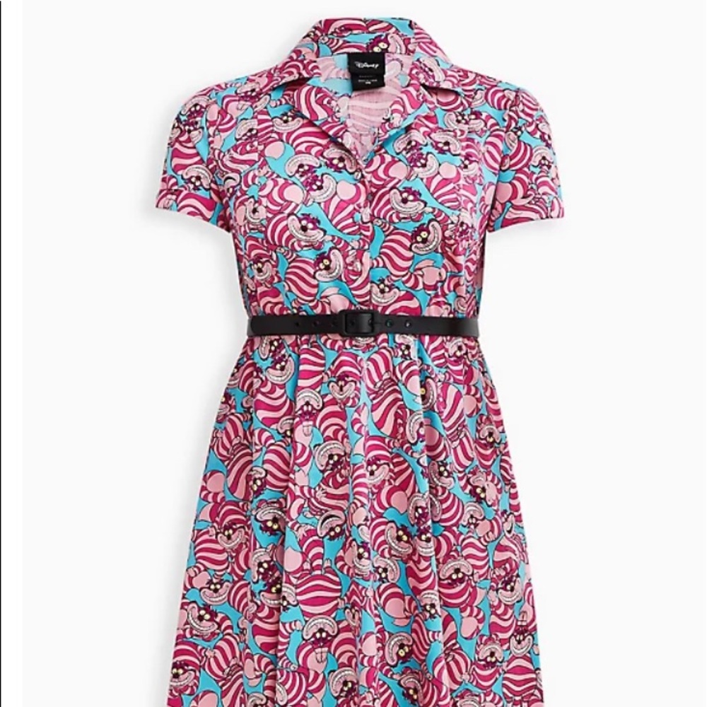 TORRID DISNEY ALICE IN WONDERLAND SWING DRESS - CHESHIRE CAT SIZE 16